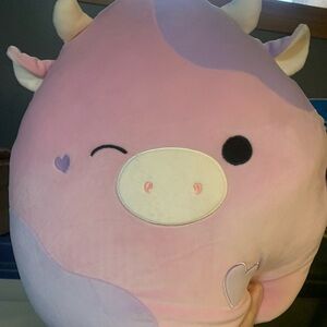 Pink and Purple Cow Plush Pillow squishmallow